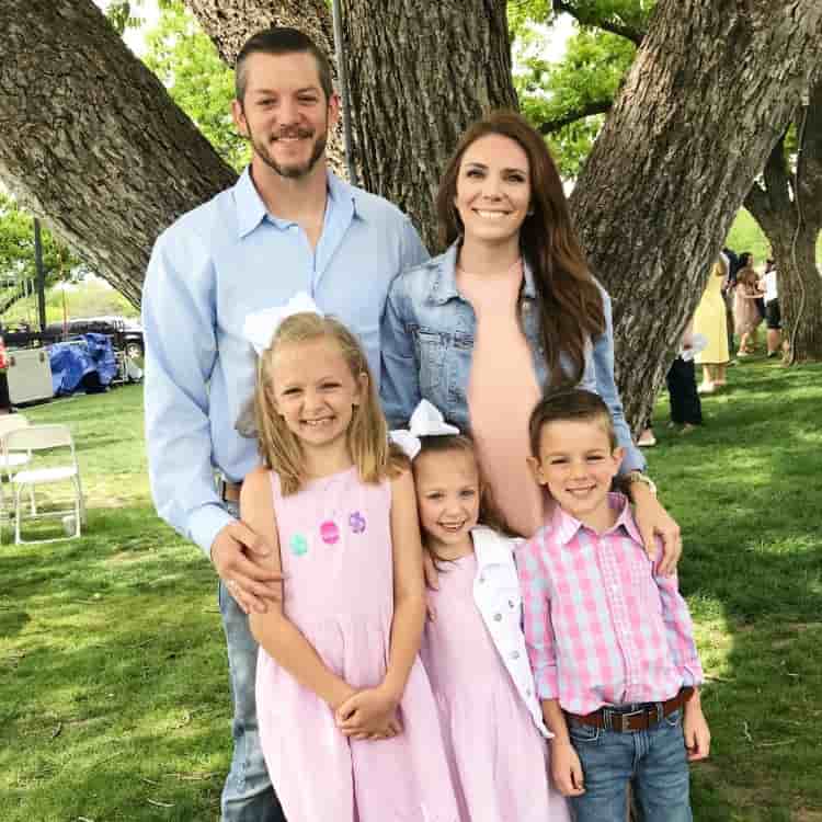 Matt Ranch with his wife and children